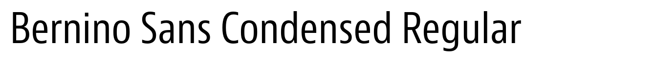 Bernino Sans Condensed Regular